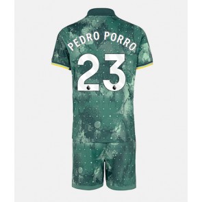 Tottenham Hotspur Pedro Porro #23 Dětské Alternativní dres komplet 2024-25 Krátký Rukáv (+ trenýrky)